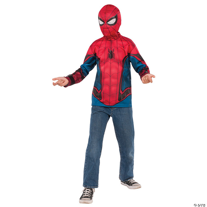 Boy's Spider-Man Shirt & Mask Costume Kit Image