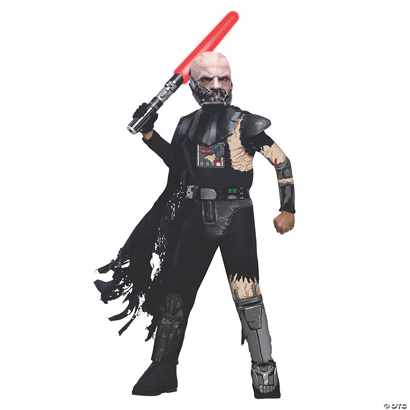 Boy's Star Wars Darth Vader Battle Damaged Costume Image