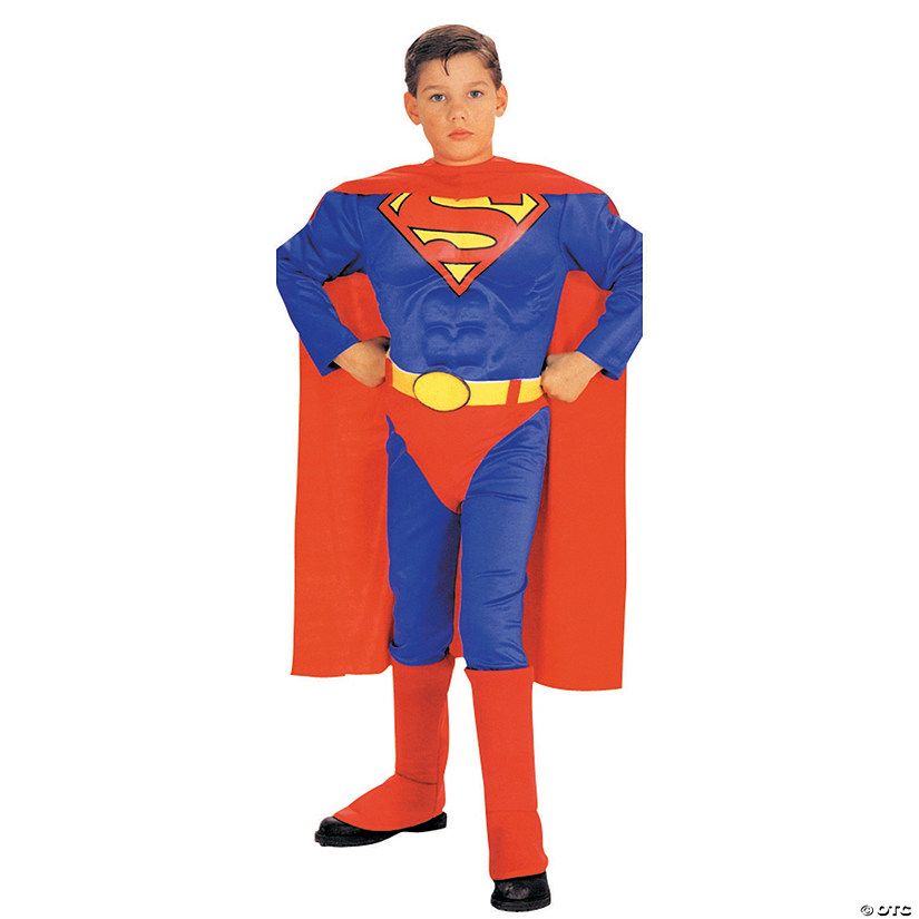 Boy's Superman&#8482; with Muscle Chest Costume - Small Image