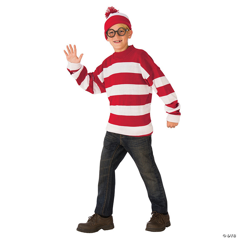 Boy's Where's Waldo Deluxe Waldo Costume Image