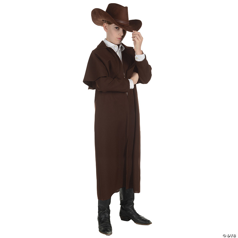 Boy's Wild West Duster Brown Coat Image