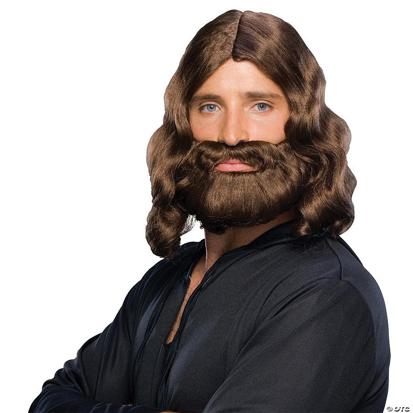 Brown Biblical Beard & Wig Image