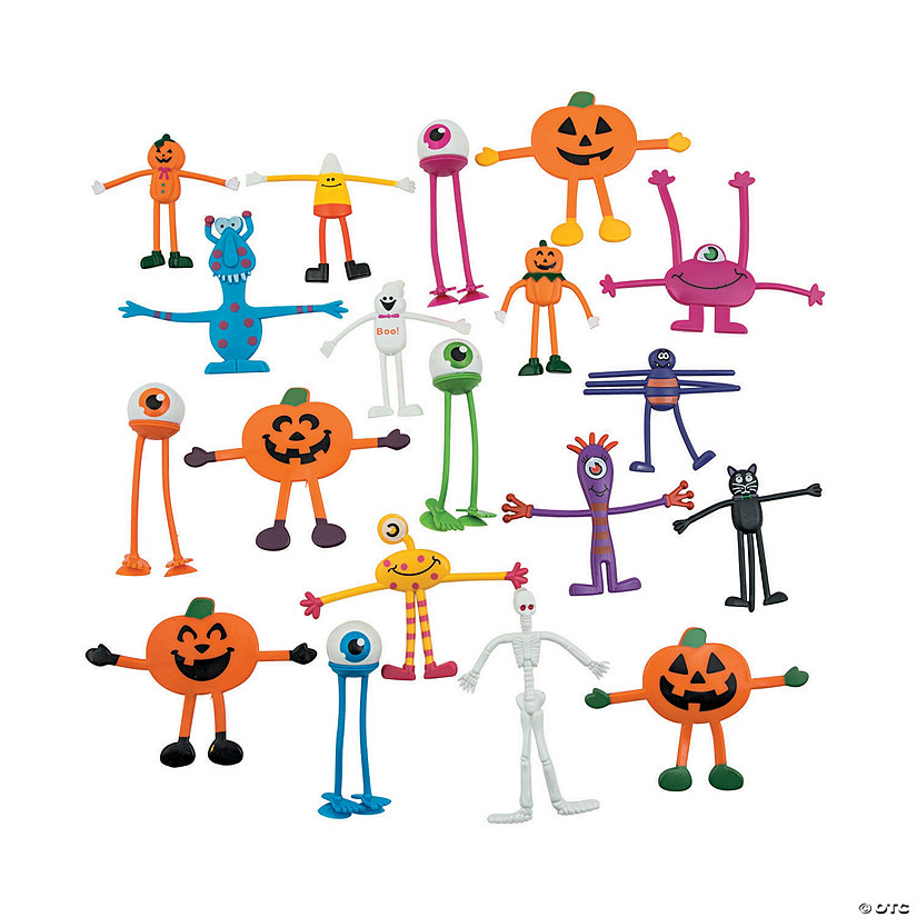 Bulk 100 Pc. Mega Halloween Bendable Assortment Image