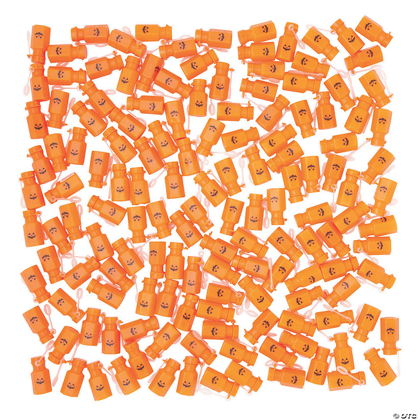 Bulk 144 Pc. Jack-O&amp;#8217;-Lantern Mini Bubble Bottles Image