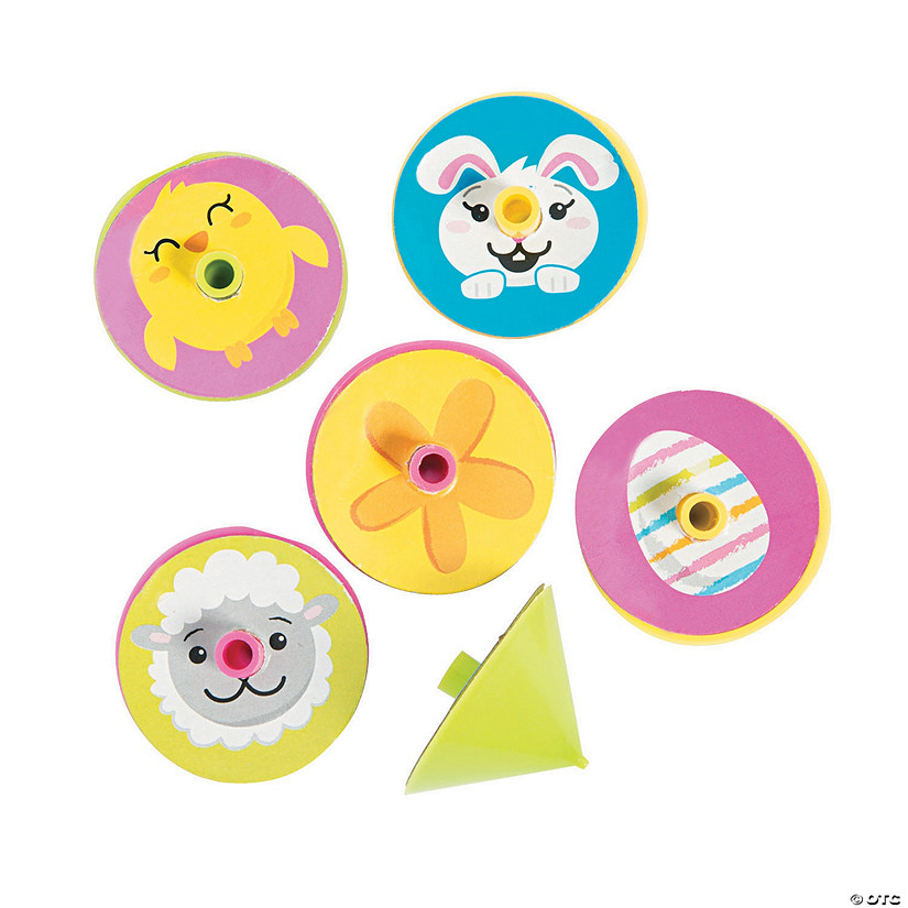 Bulk 144 Pc. Mini Easter Spin Tops Image