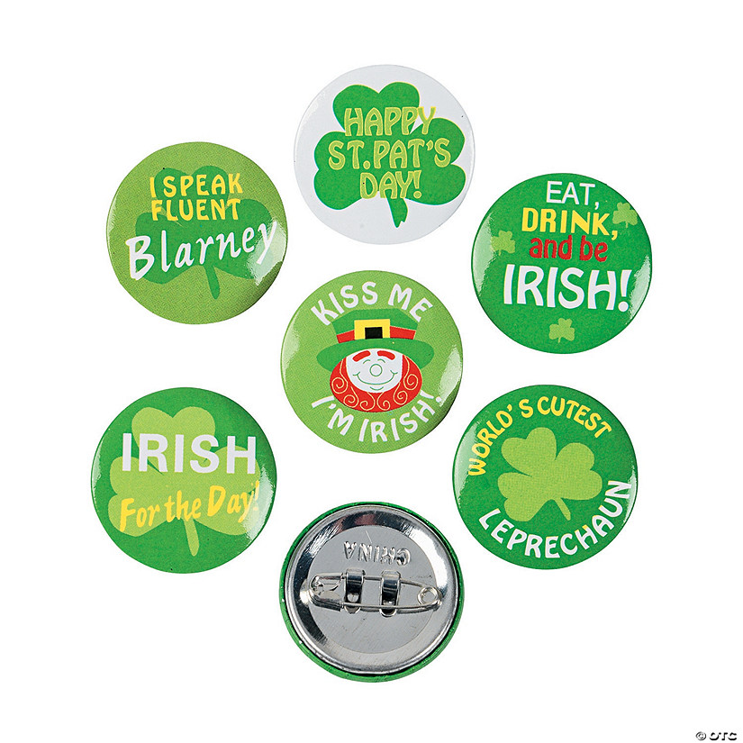 Bulk 48 Pc. Mini Shamrock Buttons Image