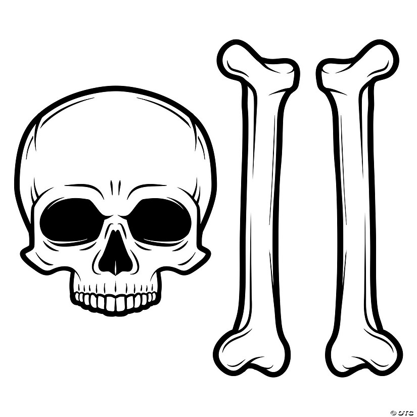 Bulk  48 Pc. Skull & Bones Cutout Halloween Decorations Image