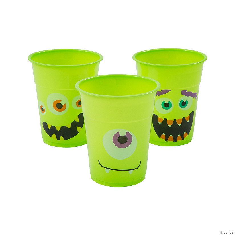 Bulk  50 Ct. Halloween Monster BPA-Free Plastic Cups Image