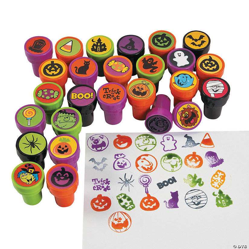 Bulk 50 Pc. Halloween Icons Plastic Stampers Assortment Image