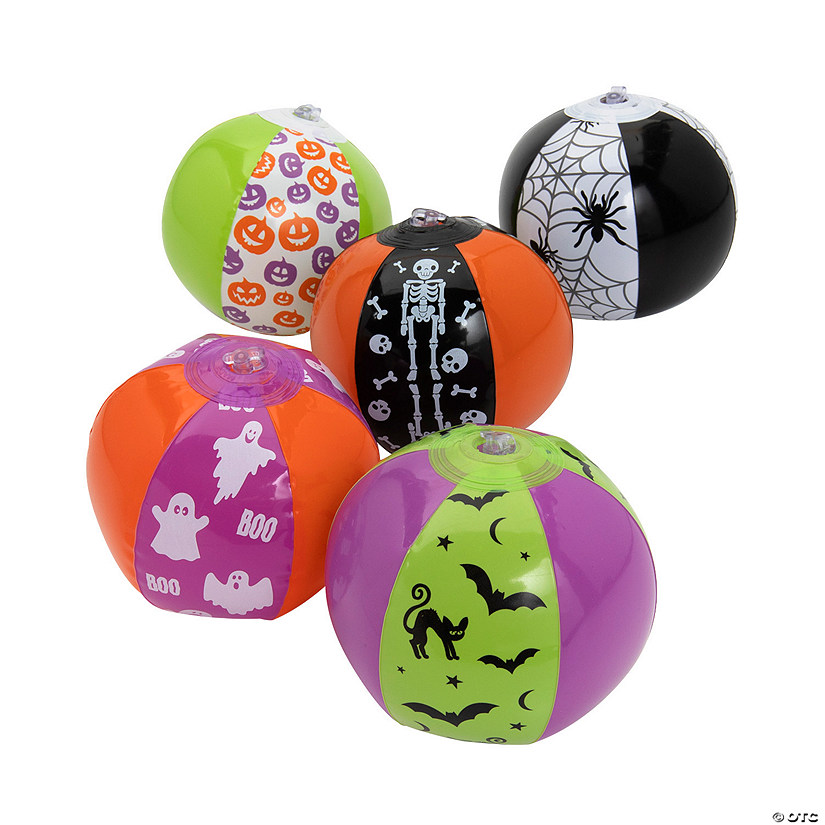 Bulk 50 Pc. Inflatable 5" Halloween Mini Beach Ball Assortment Image