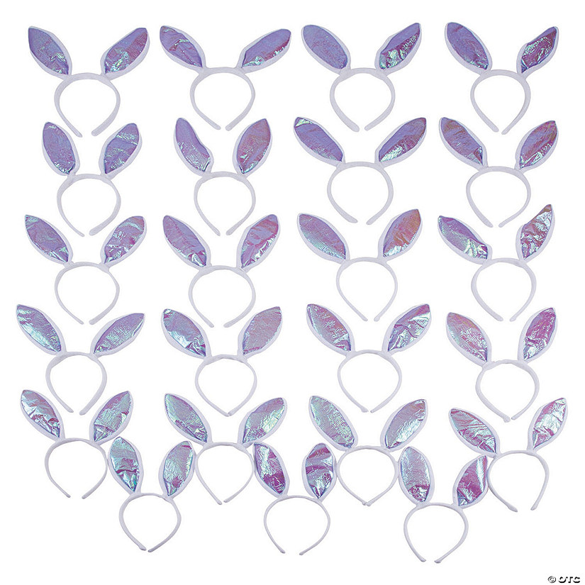Bulk 50 Pc. Iridescent Bunny Ears Headbands Image