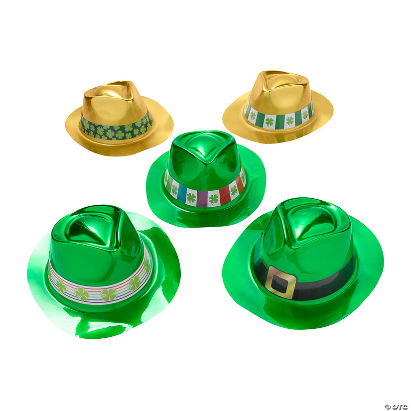 Bulk 50 Pc. St. Patrick&amp;#8217;s Day Fedora Hat Assortment Image