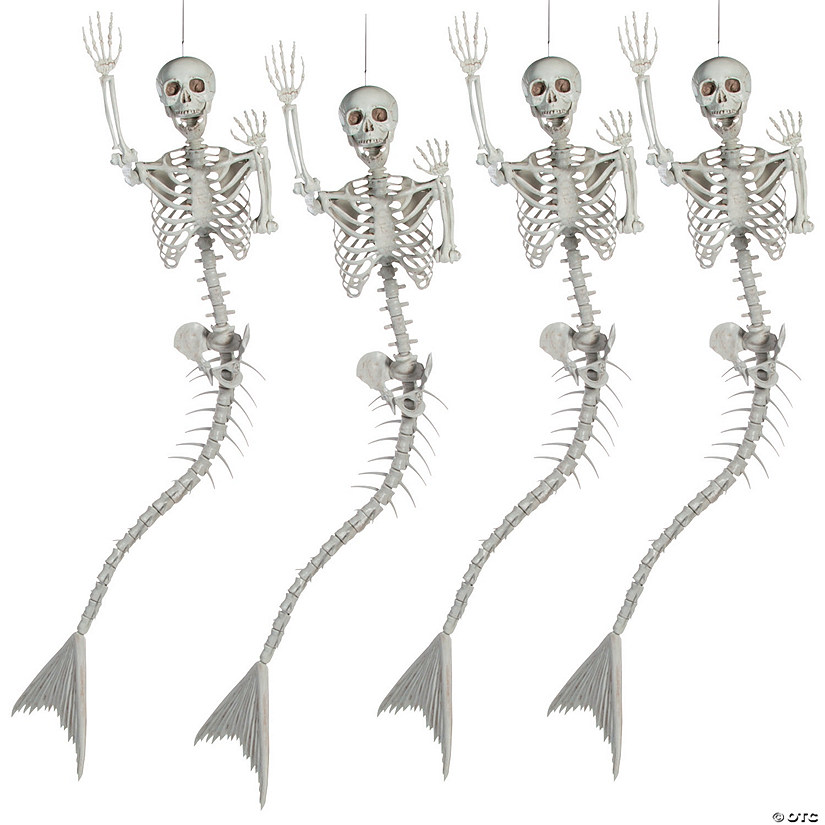 Bulk Life-Size Original Mermaid Skeleton Halloween Decorations - 4 Pc. Image