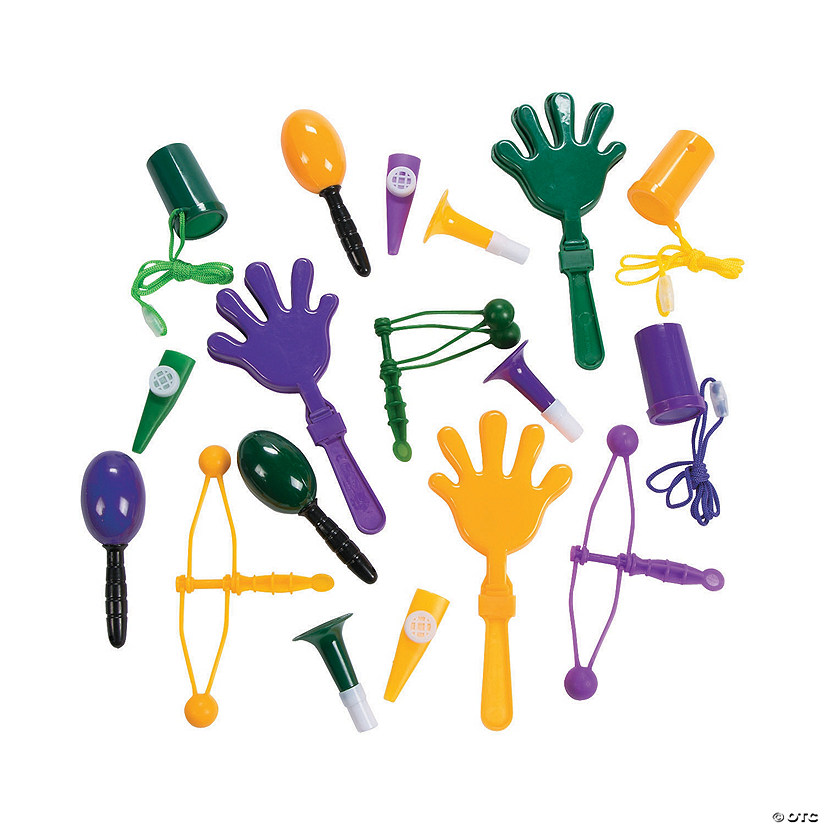 Bulk Mardi Gras Noisemaker Toy &amp; Handout Assortment Image