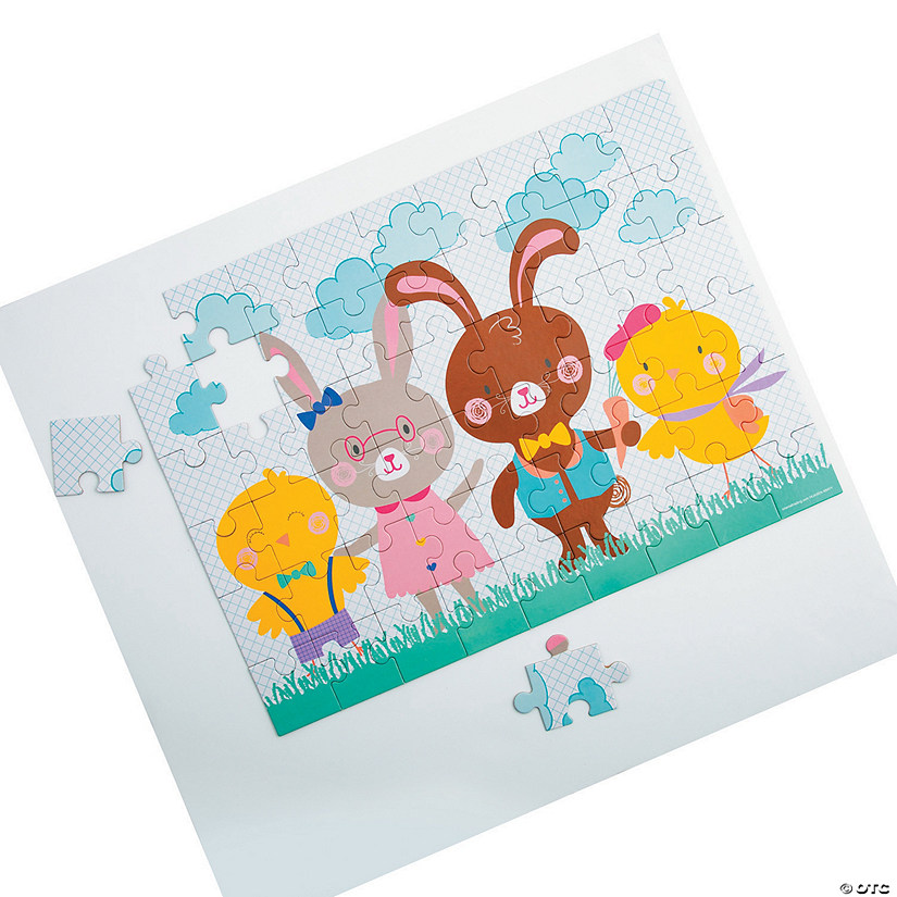 Bunny & Chick Easter Puzzles - Set of 12 Image