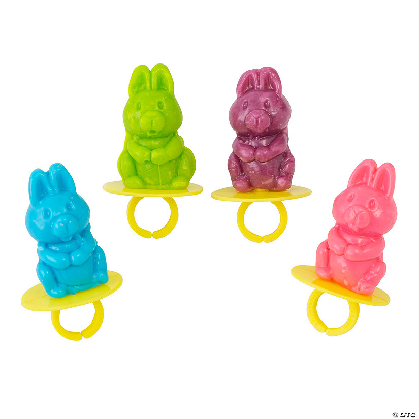 Bunny Ring Lollipops Easter Candy - 12 Pc. Image