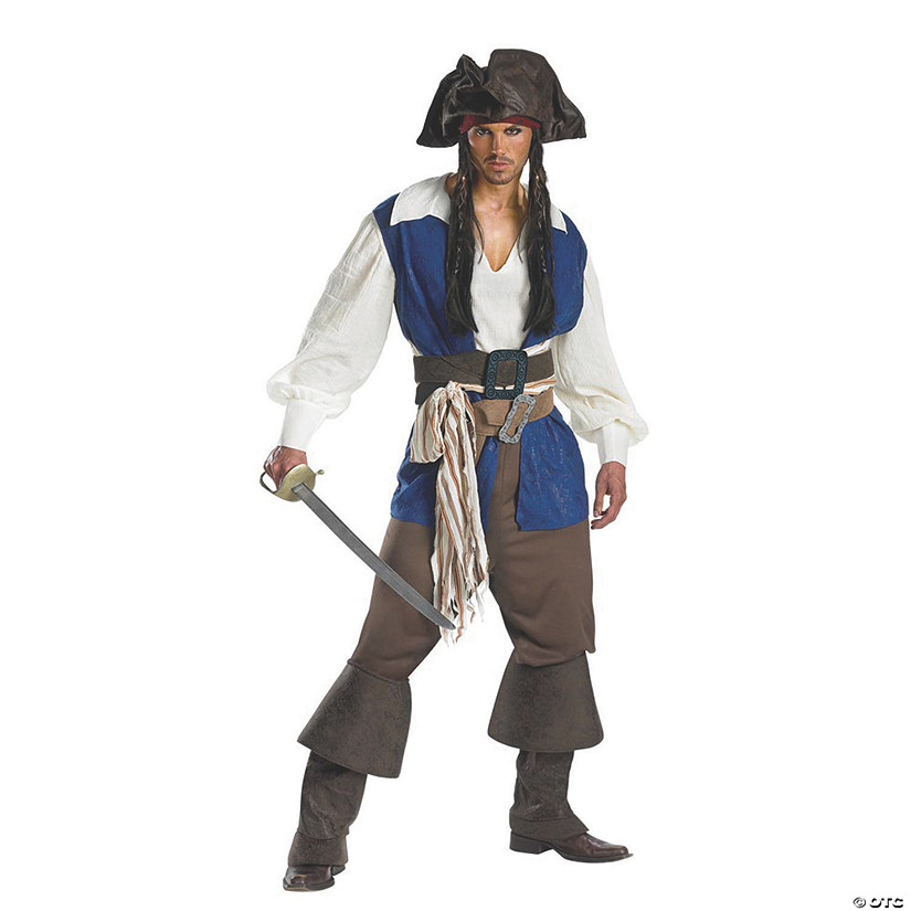 Captain Jack Sparrow Halloween Costume for Men - Extra Large Image