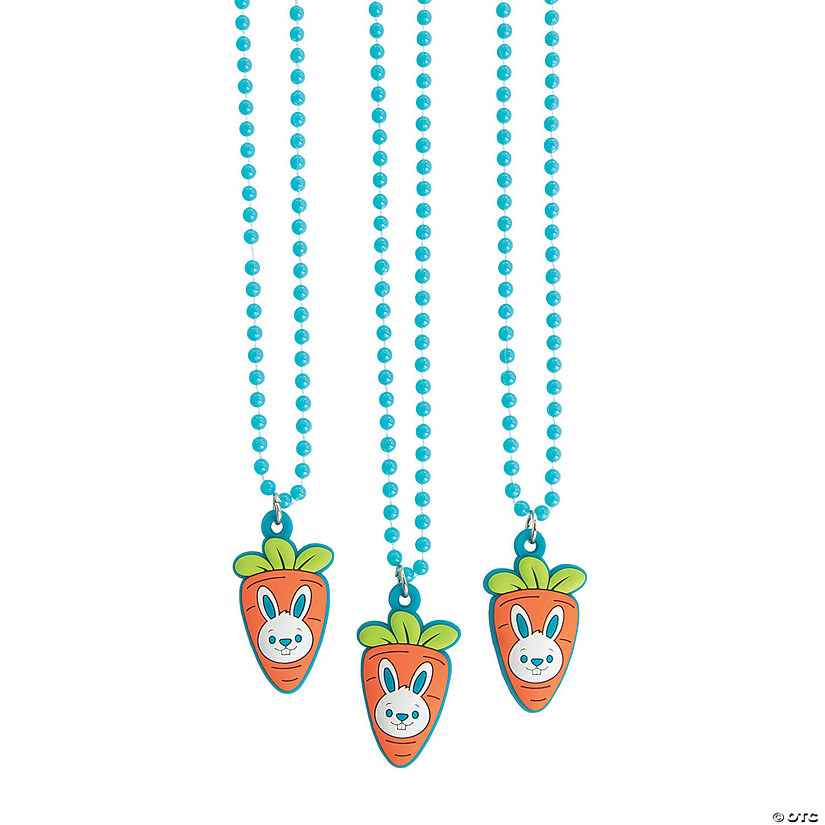 Carrot & Bunny Necklaces - 12 Pc. Image