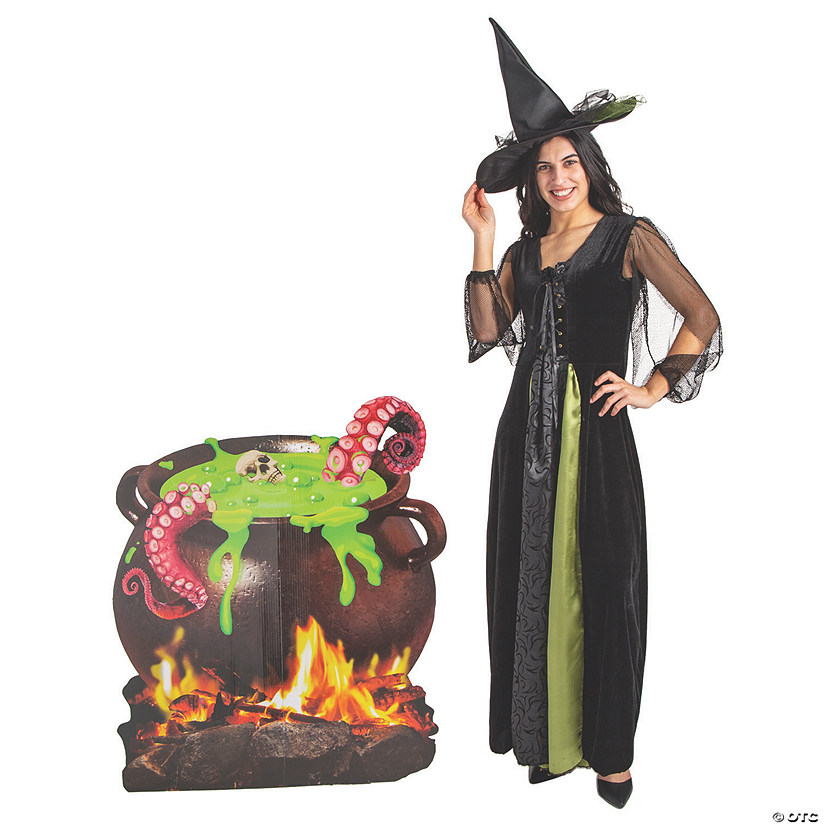 Cauldron Cardboard Cutout Stand-Up Halloween Decoration Image
