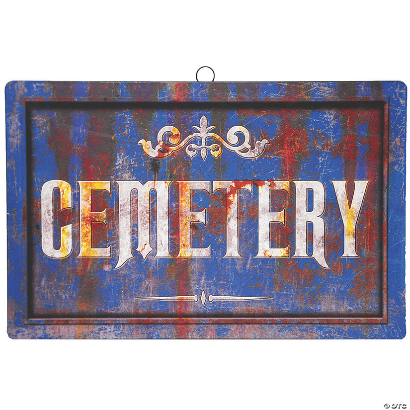 Cemetery Sign Halloween Decoration Image