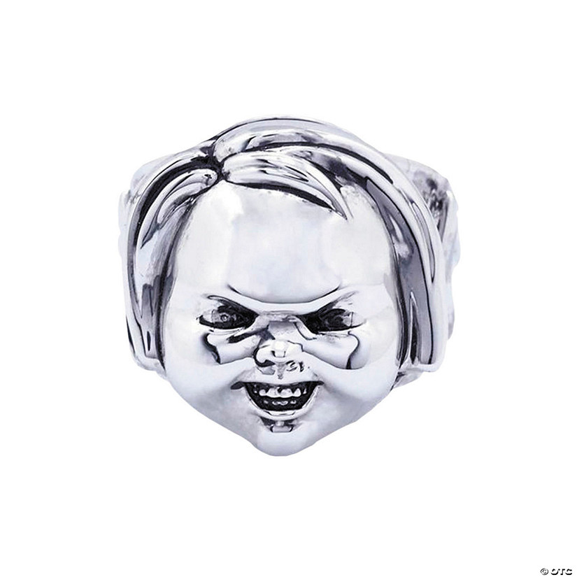 Child&#8217;s Play 2&#8482; Chucky Face Plated Brass Ring - Size 12 Image