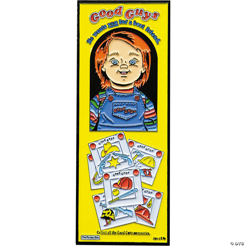 Child&amp;#8217;s Play 2&amp;#8482; Yellow Good Guys Box Enamel Pin Image