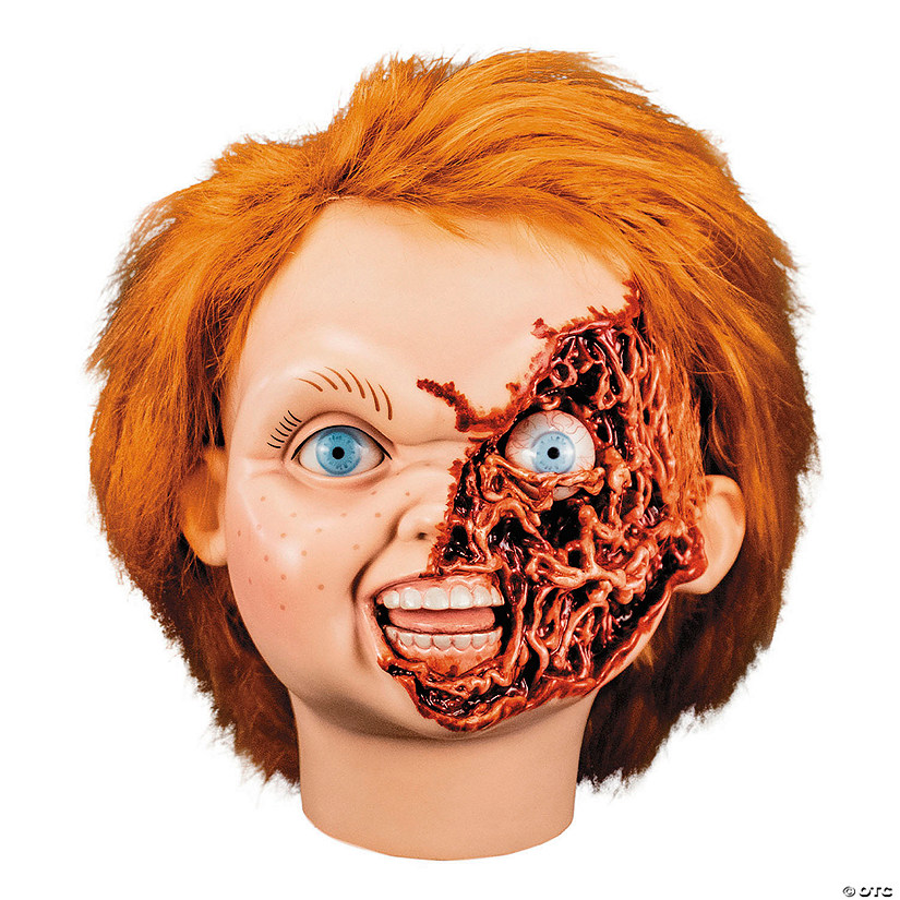 Child&#8217;s Play 3&#8482; Ultimate Chucky Pizza Face Head Halloween Decoration Image