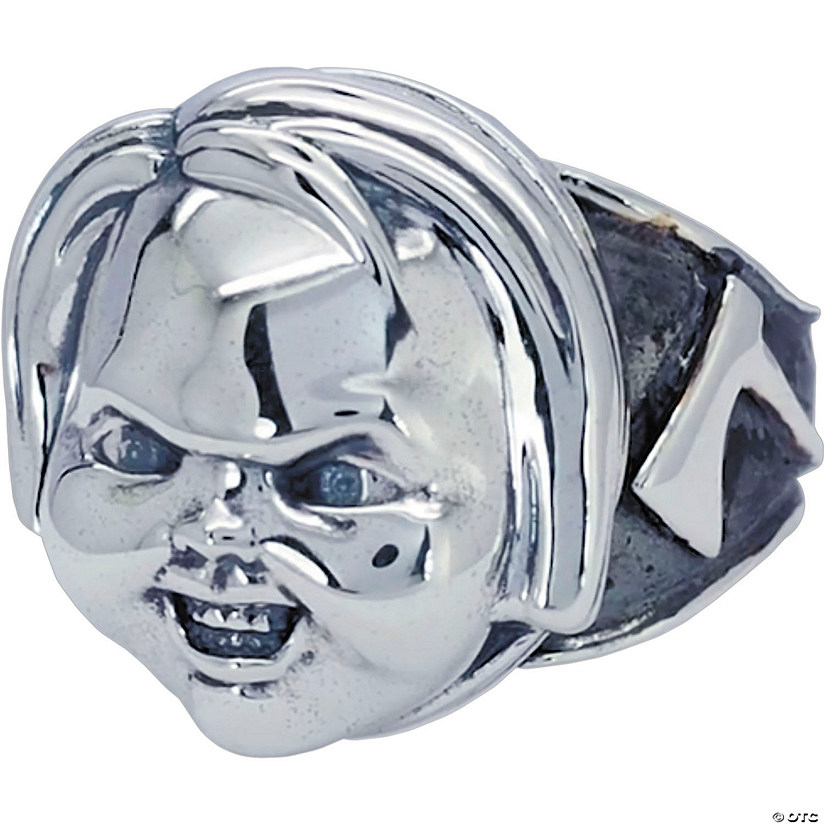 Child&#8217;s Play&#8482; Chucky Face Sterling Silver Ring - Size 10 Image