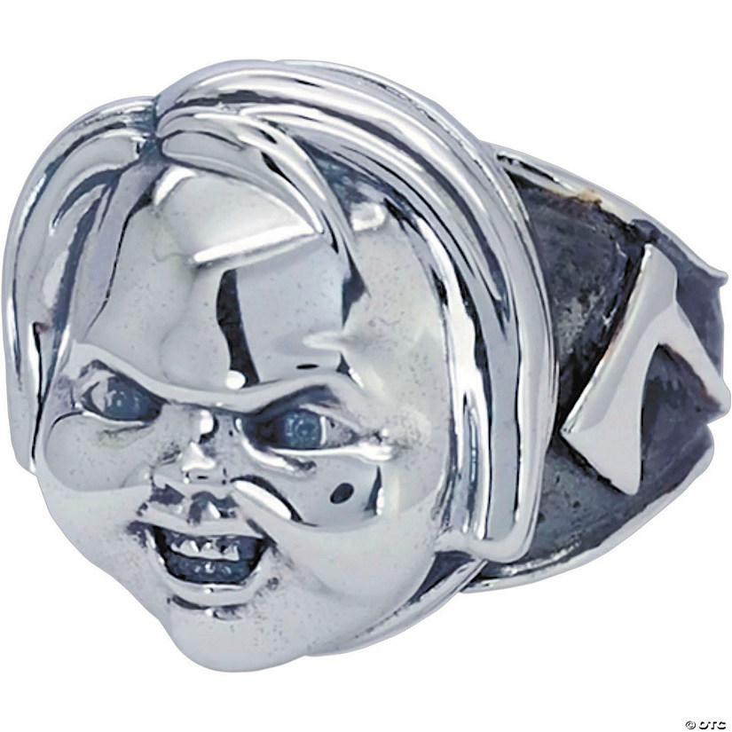 Child&#8217;s Play&#8482; Chucky Face Sterling Silver Ring - Size 11 Image