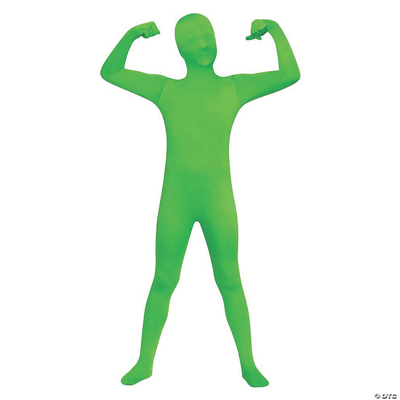 Child Skin Suit Green Large 12-14 Image