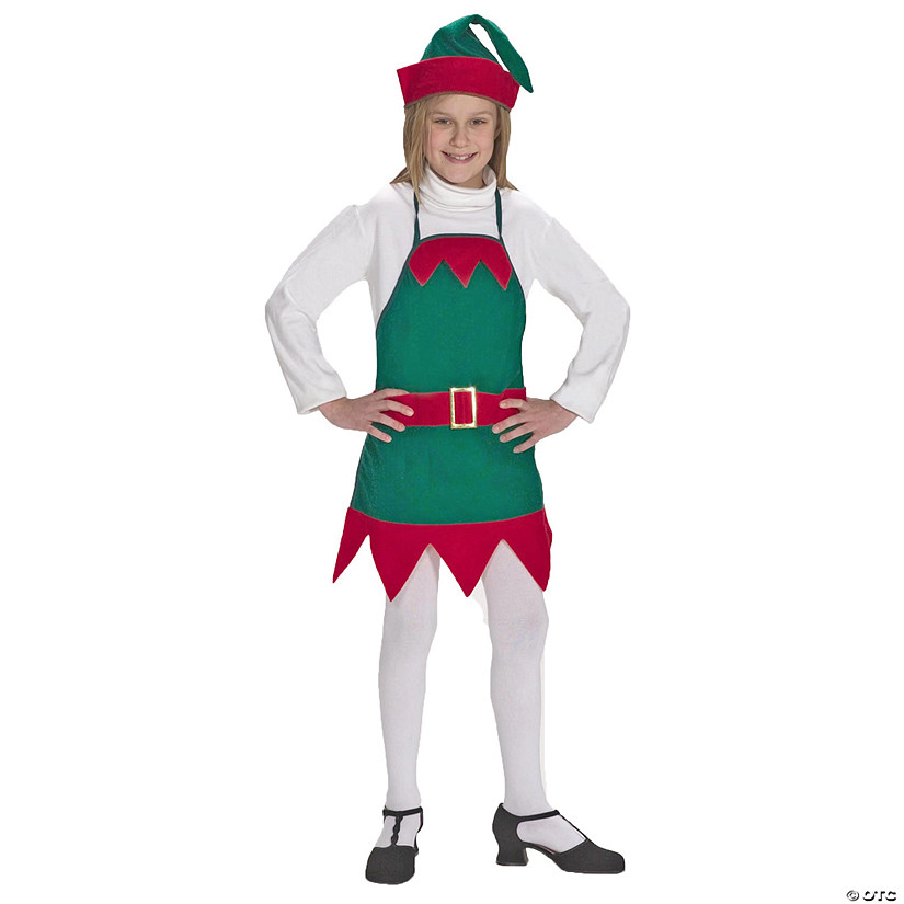 Child's Elf Holiday Apron & Hat - One Size Fits Most Image