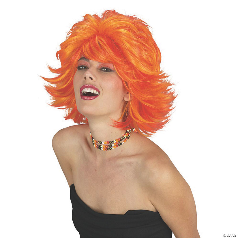 Choppy Red Orange Wig Image
