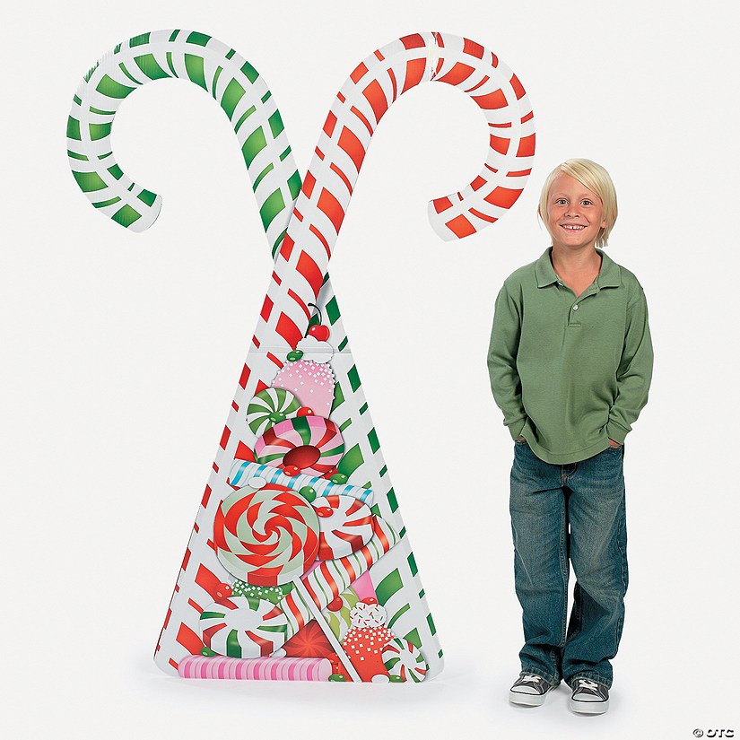 Christmas Candy Cane Cardboard Stand-Up Image