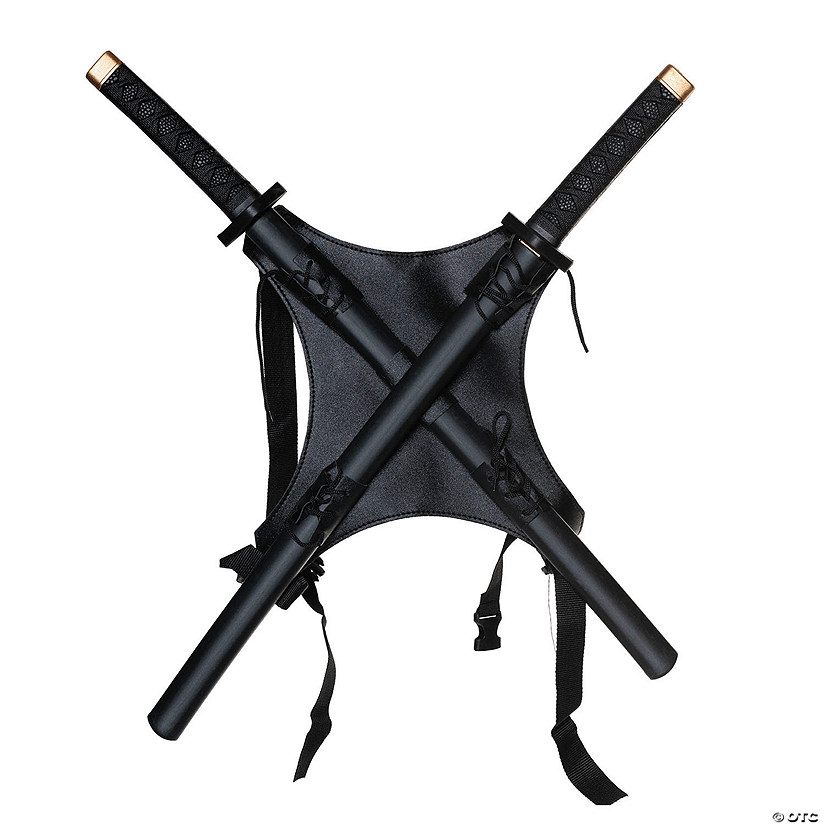 Classic Ninja Backpack with Katanas Costume Accessory Image