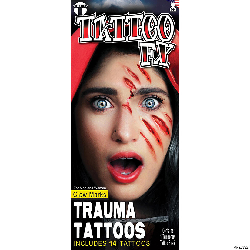 Claw Marks Trauma Rx Tattoo Image
