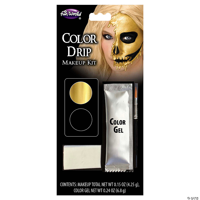 Color-Drip Melting Skull Gold Image
