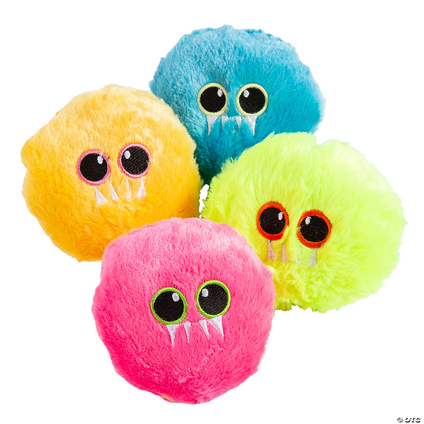 Colorful Stuffed Hairball Characters - 12 Pc. Image