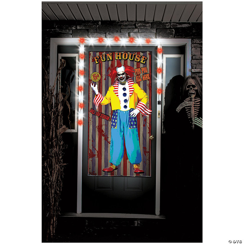 Creepy Carnival Light-Up Door Decoration Image