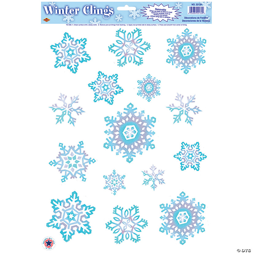 Crystal Snowflake Window Clings Image