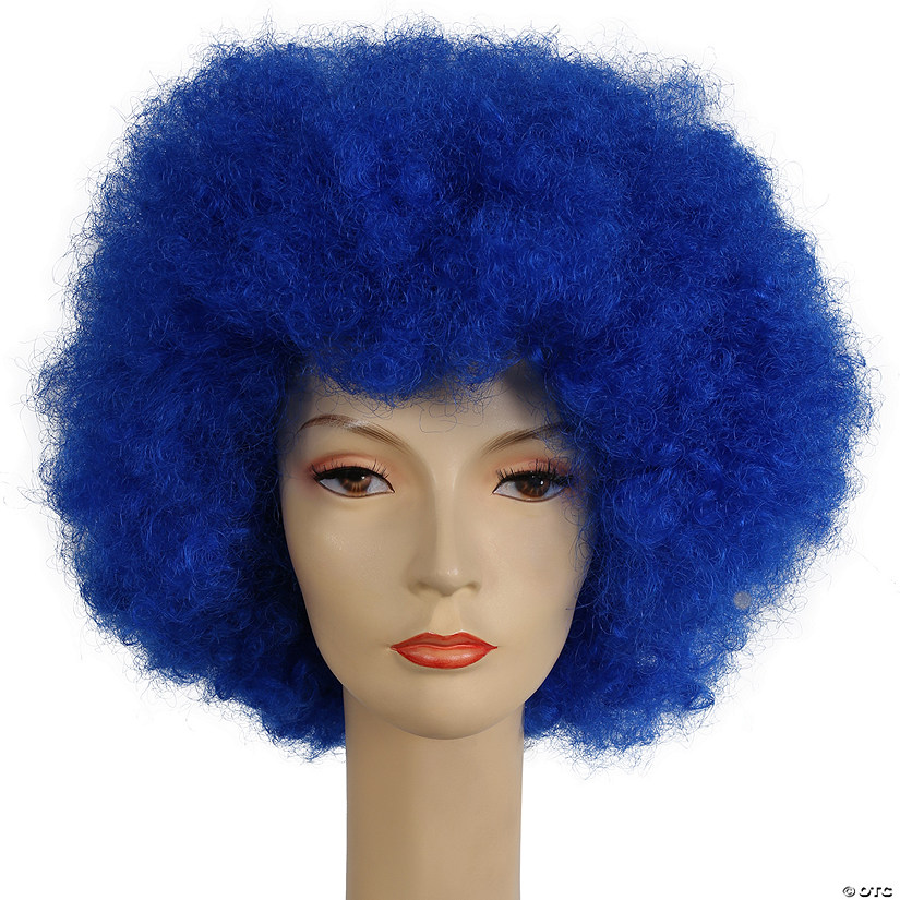 Deluxe Afro Wig, Royal Blue Image