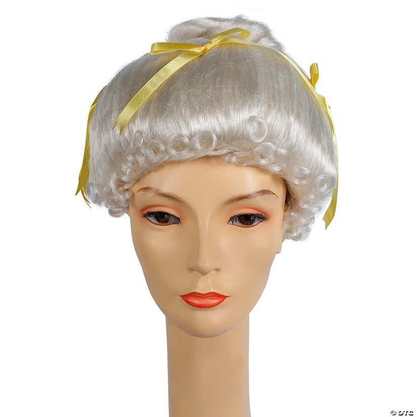 Deluxe Colonial Lady with Ribbons Wig Image