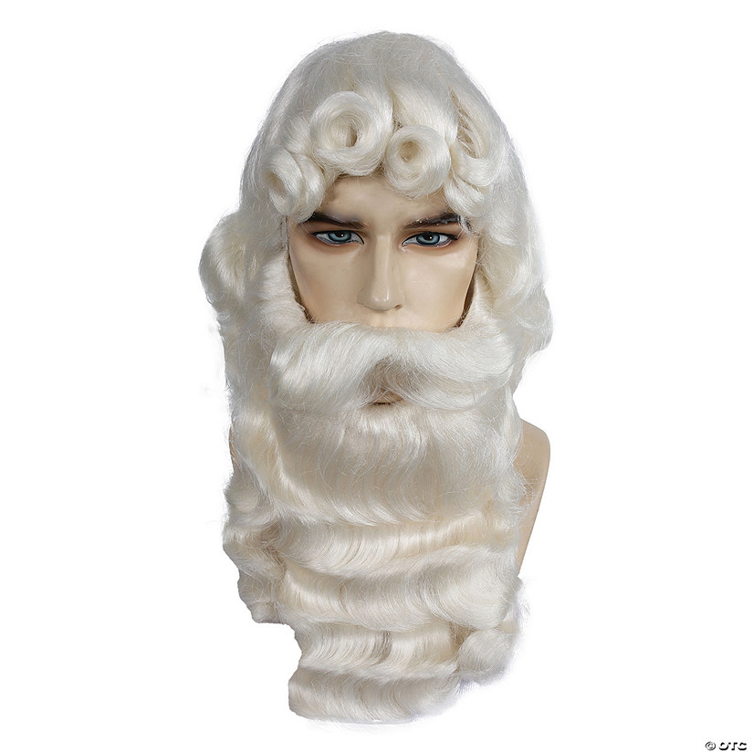 Deluxe Extra Large Santa Wig And Beard Set 001EX Image