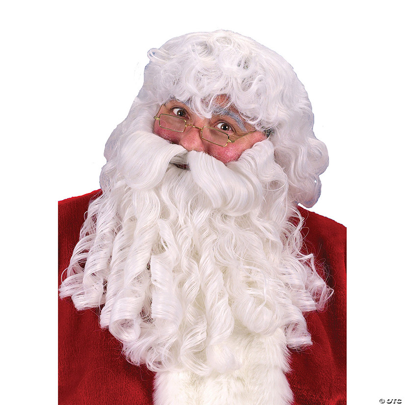 Deluxe Santa Wig And Beard Image