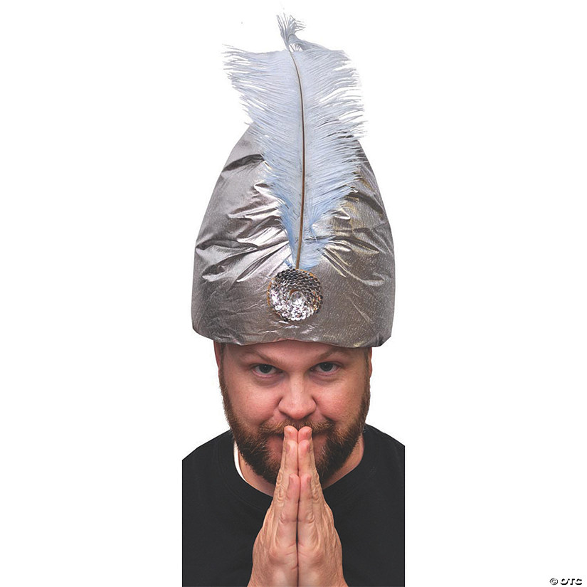 Deluxe Silver Turban With Plume Image