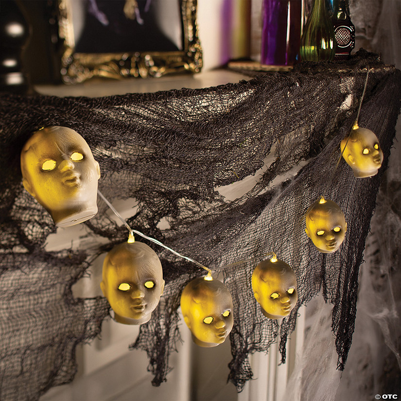 Doll Head String Lights Halloween Decoration Image