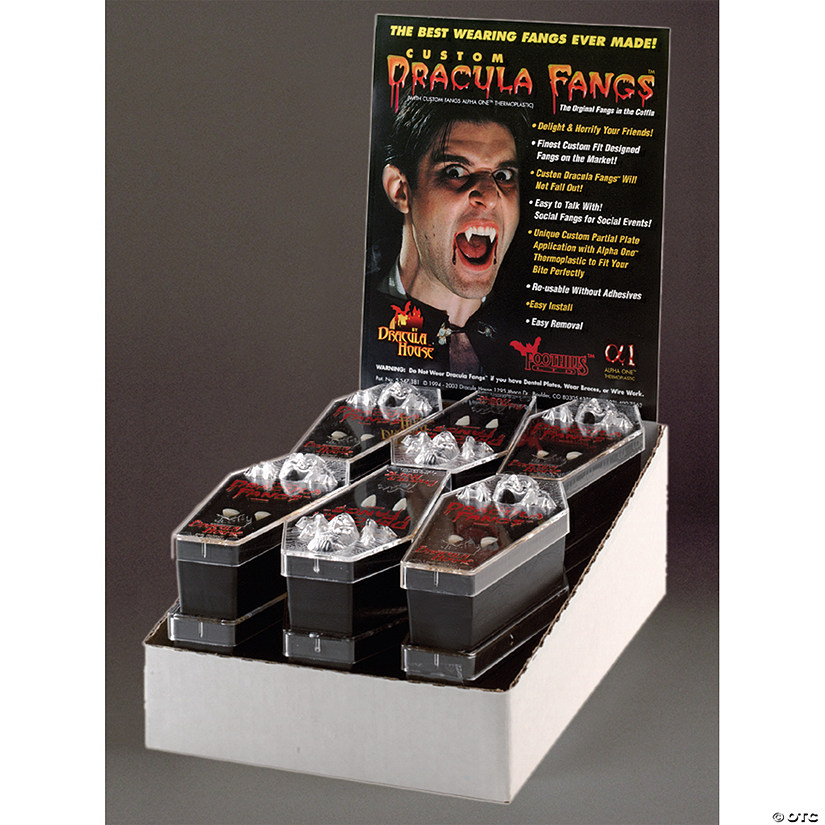Dracula Fangs Display - 12 Pairs Image