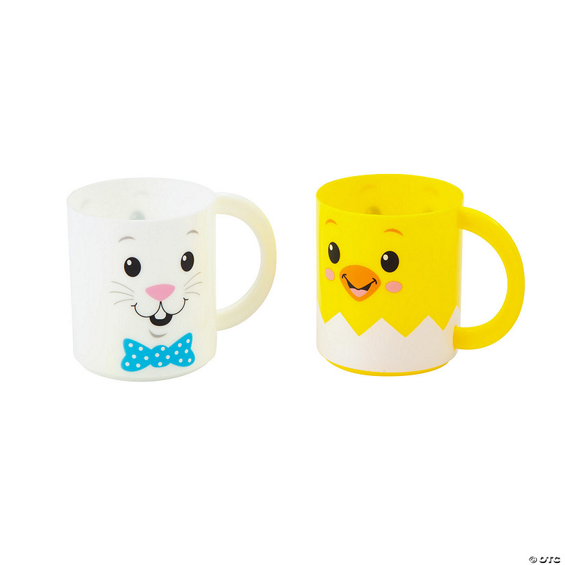 Easter Animal Reusable Plastic Mugs - 12 Pc. Image
