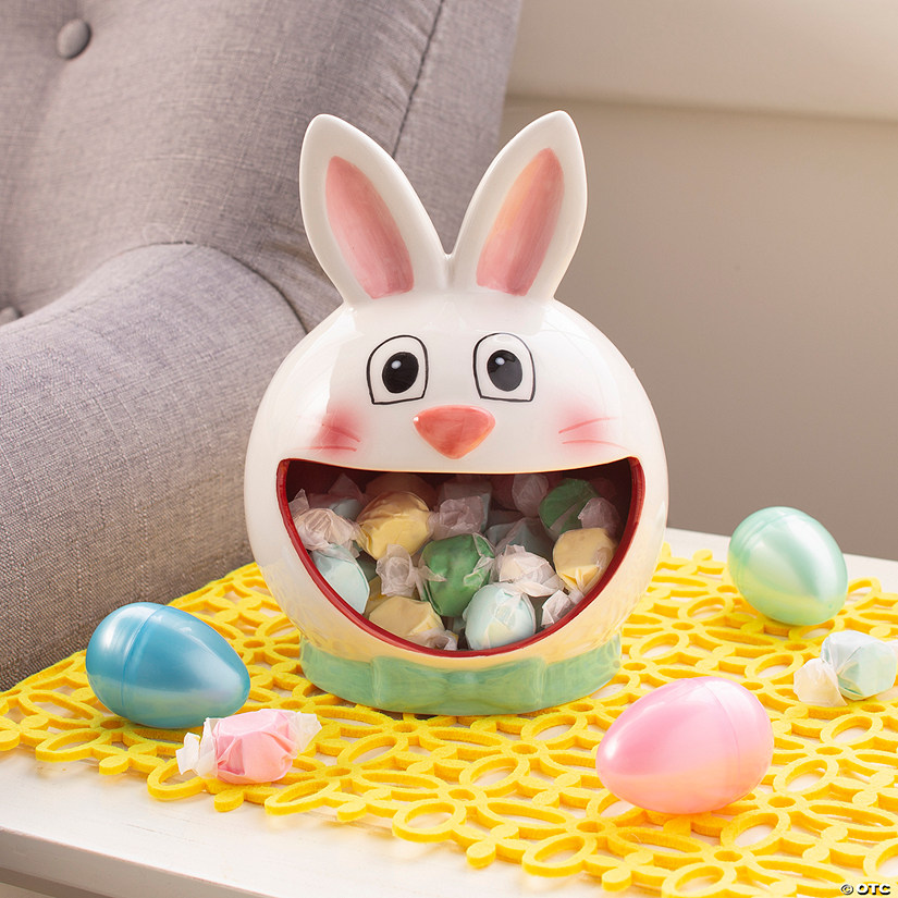Easter Bunny Ceramic Candy Dish Image