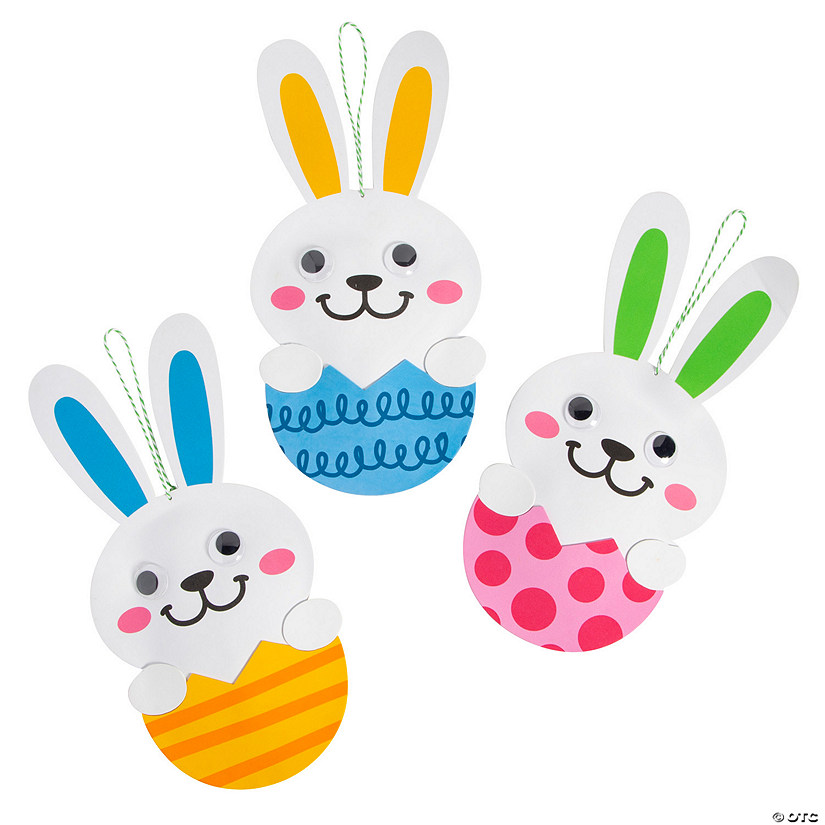 Easter Bunny Hanging Decorations - 12 Pc. Image