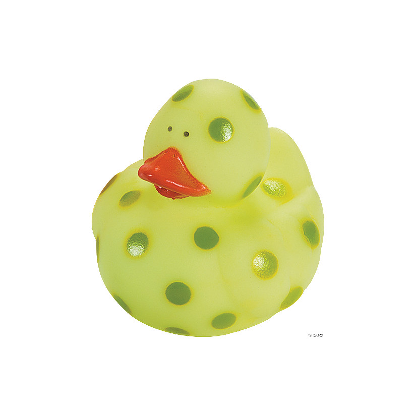 Easter Egg Painted Rubber Ducks - 12 Pc. Image
